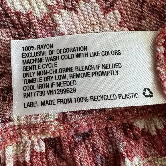 KNOX ROSE Red Floral Knee Length Dress Size Small EUC - Picture 7 of 7